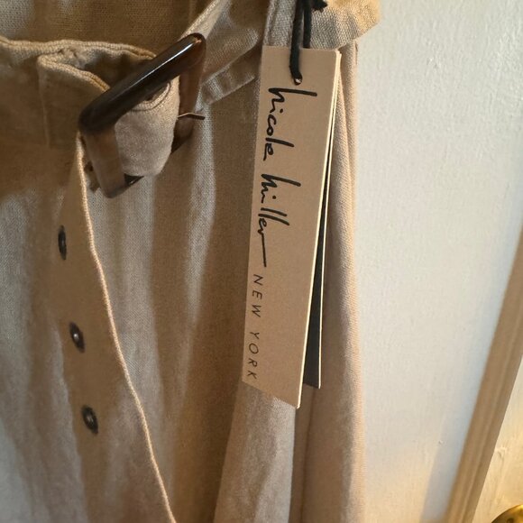 Nicole Miller New York Tan Belted Midi Dress NWT - Picture 4 of 8